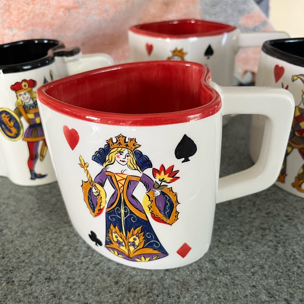 Antique Alice in Wonderland theme mugs